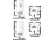 Floor plan options illustrating kitchen and bathroom layouts with varied features for customizable home design at 66 Northbrook Dr, Murrells Inlet, SC 29576