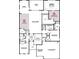 Detailed floor plan showcasing the layout of a home with a study, three bedrooms, and a spacious living area at 66 Northbrook Dr, Murrells Inlet, SC 29576