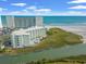 Scenic aerial of condo building with ocean and river access at 9400 Shore Dr. # 725, Myrtle Beach, SC 29572