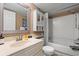 Functional bathroom featuring a tub-shower combination and a vanity with ample storage at 9400 Shore Dr. # 725, Myrtle Beach, SC 29572