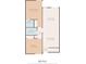 Detailed floor plan of a 761 sq ft condo featuring 2 bedrooms, 2 bathrooms, and eat-in kitchen at 9620 Shore Dr. # 307, Myrtle Beach, SC 29572