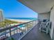 Balcony view featuring ocean scenery, along with seating for relaxation and enjoyment at 9820 Queensway Blvd. # 607, Myrtle Beach, SC 29572