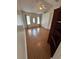 View of the entryway with hardwood floors, front door, and a ceiling fan at 1014 Mimosa Ct., Conway, SC 29527