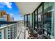 Inviting balcony with ocean view, seating, and a relaxing atmosphere at 2701 N Ocean Blvd. # 1154-60, Myrtle Beach, SC 29577