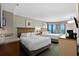 Bright hotel room featuring two beds, a kitchenette, ocean view, and tastefully selected decor at 2701 N Ocean Blvd. # 1154-60, Myrtle Beach, SC 29577