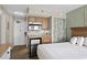 Compact kitchenette with wooden cabinets, mini fridge, microwave, and modern appliances at 2701 N Ocean Blvd. # 1154-60, Myrtle Beach, SC 29577