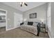 Bedroom with carpeted floors, a day bed, a ceiling fan and a double closet at 3004 Fiddler Ct., Loris, SC 29569
