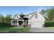Charming new construction home with white siding, stone accents, and a well-manicured front lawn at 348 Autumn Pheasant Loop, Calabash, NC 28467