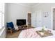 Bright bedroom with a flat screen TV, a full bed, and decor at 402 Bumble Circle, Murrells Inlet, SC 29576