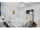 Cozy bedroom features a queen bed and ample storage at 5508 Porcher Dr. # 3, Myrtle Beach, SC 29577