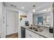 Granite countertops with stainless steel double sink in the kitchen area at 5508 Porcher Dr. # 3, Myrtle Beach, SC 29577