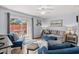Cozy living room with a slider to a patio and comfortable seating area at 5508 Porcher Dr. # 3, Myrtle Beach, SC 29577