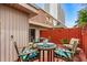 Outdoor dining furniture on back patio at 5508 Porcher Dr. # 3, Myrtle Beach, SC 29577