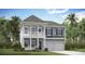 Charming two-story home with a covered porch and a two-car garage, perfect for comfortable living at 8723 Baton Rouge Ave Nw, Calabash, NC 28467