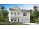 Charming two-story home featuring double front porches, a two-car garage, and lush landscaping at 8743 Baton Rouge Ave Nw, Calabash, NC 28467