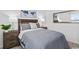 Cozy bedroom featuring neutral decor, comfortable bed, and stylish wooden nightstands with lamps at 1037 Oak Meadow Dr., Conway, SC 29526