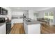 Modern kitchen with stainless steel appliances, granite countertops, and an island with seating at 1037 Oak Meadow Dr., Conway, SC 29526