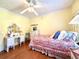 Bright bedroom featuring hardwood floors, a bed, and natural light at 106 Jessamine St., Andrews, SC 29510