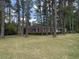 Brick home nestled among towering trees, with lush lawn and simple landscaping at 106 Jessamine St., Andrews, SC 29510