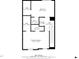 Upstairs floor plan detailing bedroom and bathroom dimensions, as well as closet and laundry space at 1098 Stanton Pl., Myrtle Beach, SC 29579