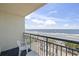 Enjoy the ocean views from this condo balcony with seating and a view of the beach at 1105 S Ocean Blvd. # 422, Myrtle Beach, SC 29577
