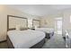 Bright bedroom features two queen beds and access to a private balcony at 1105 S Ocean Blvd. # 422, Myrtle Beach, SC 29577