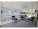 Spacious screened porch featuring plush seating and views of the surrounding yard at 1114 S Dogwood Dr., Surfside Beach, SC 29575