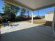 Open-air patio showcasing views of the spacious backyard, perfect for entertaining and enjoying outdoors at 1233 Lady Bird Way, North Myrtle Beach, SC 29582