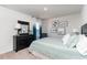 Stylish bedroom with elegant decor and a serene waterfront view at 1419 Nokota Dr., Conway, SC 29526