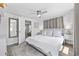 Bright bedroom with king bed, neutral decor, and plenty of natural light at 1512 S Ocean Blvd., North Myrtle Beach, SC 29582