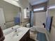 Full bathroom featuring a single sink vanity and bathtub with shower at 213 Cupola Dr., Longs, SC 29568