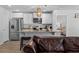 Open kitchen with stainless steel appliances, granite countertops and a view into the living space at 234 Belmonte Dr., Myrtle Beach, SC 29588