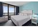 Beautiful bedroom with a king bed, balcony access and ocean view at 2401 S Ocean Blvd. S # 1256, Myrtle Beach, SC 29577