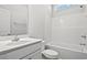 Bright bathroom featuring a white vanity, toilet, and shower with tub at 3336 Little Bay Dr., Conway, SC 29526