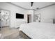 Bright bedroom features a king bed, ensuite bathroom, and large walk-in closet at 35 Red Skiff Ln. # 35, Pawleys Island, SC 29585