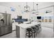 Modern kitchen featuring stainless steel appliances, a center island, and pendant lighting at 35 Red Skiff Ln. # 35, Pawleys Island, SC 29585