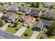 Aerial view of a home and its surroundings in a lush, green neighborhood at 466 Wampee St. Nw, Calabash, NC 28467