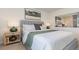 Stylishly furnished bedroom featuring a plush bed, modern mirror, and coordinating nightstand decor at 500 Scarlet Sage Dr., Conway, SC 29527