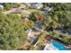 Aerial view of backyard featuring a pool, and shed at 505 19Th Ave. S, North Myrtle Beach, SC 29582