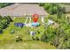 Aerial view of property with large fields surrounding home at 5086 Highway 319 E, Conway, SC 29526