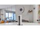 Living room displaying a pop-up outlet in the island's countertop at 5511 N Ocean Blvd. # 203, Myrtle Beach, SC 29577