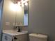 Modern bathroom features updated sink vanity and toilet under a bright light fixture at 573 Blue River Ct. # 8-H, Myrtle Beach, SC 29579
