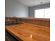 Kitchen with butcher block counters and stainless steel sink at 573 Blue River Ct. # 8-H, Myrtle Beach, SC 29579