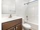 Bathroom featuring vanity, toilet, tub, shower with modern fixtures at 6392 Highway 378, Conway, SC 29527