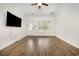 Bright living room features modern flooring, and a door that adds charm and character at 6392 Highway 378, Conway, SC 29527