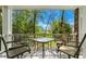 Relaxing patio area overlooking the beautifully landscaped golf course at 679 Riverwalk Dr. # 201, Myrtle Beach, SC 29579