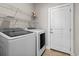 A laundry room includes a Samsung washer and dryer at 800 Monarch Dr. # 46, Myrtle Beach, SC 29588