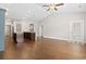 A spacious living room with beautiful wood floors at 800 Monarch Dr. # 46, Myrtle Beach, SC 29588