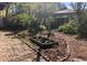 Backyard garden featuring a brick pathway with raised garden bed at 915 Cedarwood Circle, Myrtle Beach, SC 29572