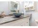 Elegant bathroom features a unique vessel sink, granite countertop, and stylish fixtures at 101 Maddington Place Dr. # 103, Surfside Beach, SC 29575